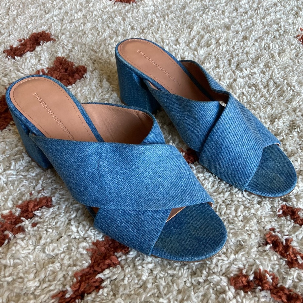 Sigerson Morrison Jean Fabric 3in Mules Size 10